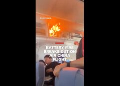 Battery fire breaks out on Air China flight