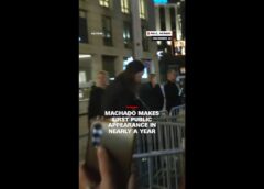 Machado makes first public appearance in nearly a year